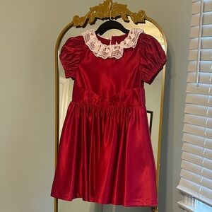 American girl x Janie & Jack Red Formal Dress with light pink Lace.